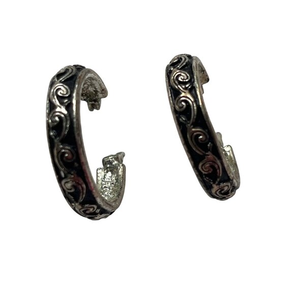 Nine Pairs Of Hoop & Stud Earrings In Mixed Silver & Gold Tones A179 - Picture 5 of 14